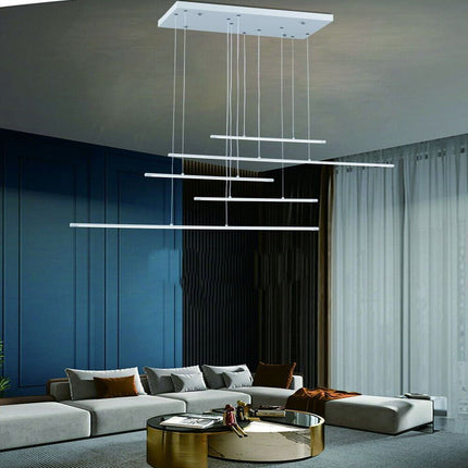 lampadario a sospensione 38 watt lampada a led design minimal 3 colorazione di luce soggiorno open space - enzoled