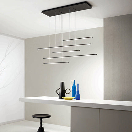 lampadario a sospensione 38 watt lampada a led design minimal 3 colorazione di luce soggiorno open space - enzoled