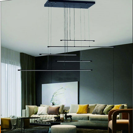 lampadario a sospensione 38 watt lampada a led design minimal 3 colorazione di luce soggiorno open space - enzoled