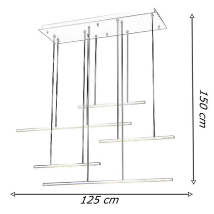 lampadario a sospensione 38 watt lampada a led design minimal 3 colorazione di luce soggiorno open space - enzoled