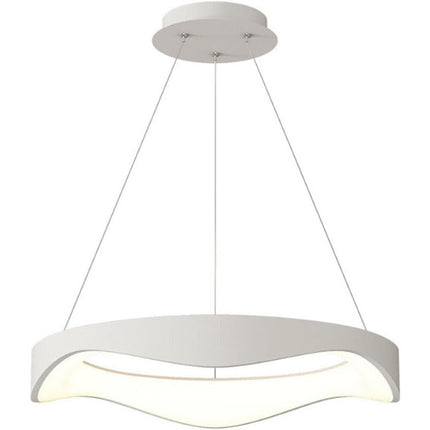 Lampadario a sospensione a led a onda 38 watt ultra moderna tre colorazione di luce fredda 6500k calda 3000k naturale 4000k - enzoled