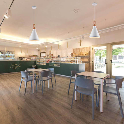 Lampadario a sospensione stile industriale in metallo pendente a cono attacco E27 luce tavolo cucina di colore nero o bianco - enzoled