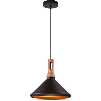 Lampadario a sospensione stile industriale lampada pendente attacco E27 luce tavolo cucina di colore nero o bianco - enzoled