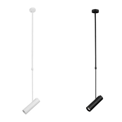 Lampadario portafaretto pendente a sospensione GU10 lampada a cilindro con asta regolabile per cucina isola decorativo - enzoled