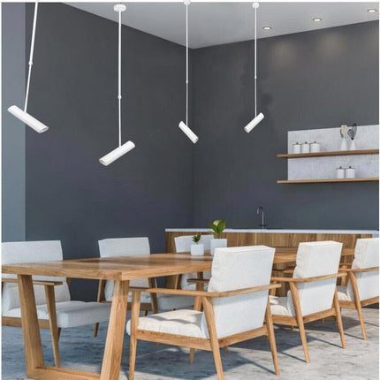 Lampadario portafaretto pendente a sospensione GU10 lampada a cilindro con asta regolabile per cucina isola decorativo - enzoled