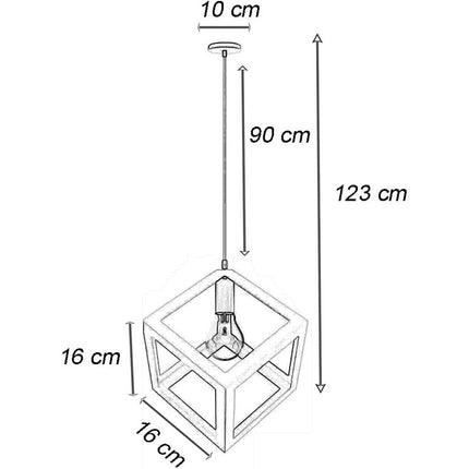 Lampadario da soffitto pendente a sospensione 3d stile geometrico forma triangolo cubo ovale bianco o nero E27 - enzoled