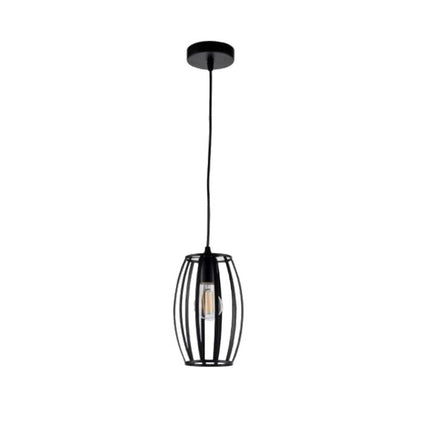 Lampadario da soffitto pendente a sospensione 3d stile geometrico forma triangolo cubo ovale bianco o nero E27 - enzoled