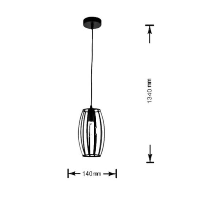 Lampadario da soffitto pendente a sospensione 3d stile geometrico forma triangolo cubo ovale bianco o nero E27 - enzoled
