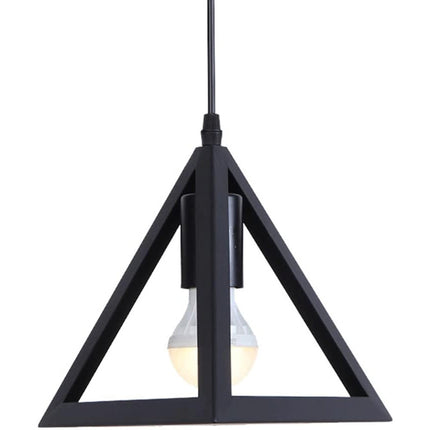 Lampadario da soffitto pendente a sospensione 3d stile geometrico forma triangolo cubo ovale bianco o nero E27 - enzoled