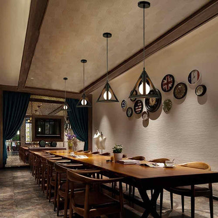 Lampadario da soffitto pendente a sospensione 3d stile geometrico forma triangolo cubo ovale bianco o nero E27 - enzoled