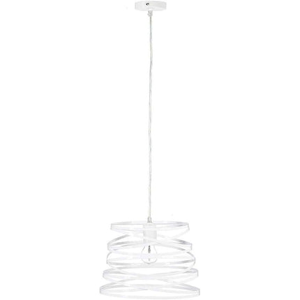 Lampadario a sospensione da soffitto con paralume in metallo a vortice traforato design contemporaneo moderno lampada da soffitto - enzoled