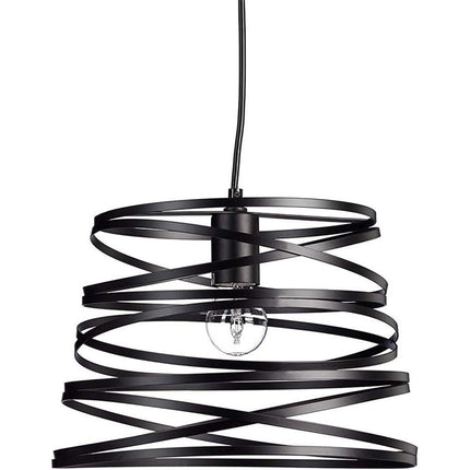 Lampadario a sospensione da soffitto con paralume in metallo a vortice traforato design contemporaneo moderno lampada da soffitto - enzoled