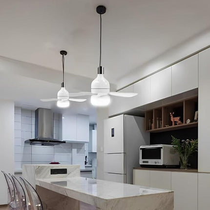 Lampadina E27 a led 19 watt tecnologia CCT 3 colorazioni di luce lampada ventilatore da 9 watt con telecomando 3 velocità - enzoled