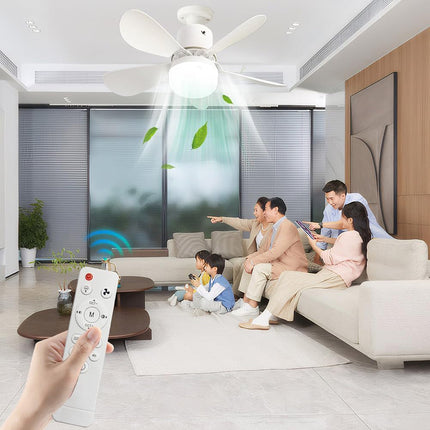 Lampadina E27 a led 19 watt tecnologia CCT 3 colorazioni di luce lampada ventilatore da 9 watt con telecomando 3 velocità - enzoled