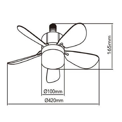 Lampadina E27 a led 19 watt tecnologia CCT 3 colorazioni di luce lampada ventilatore da 9 watt con telecomando 3 velocità - enzoled