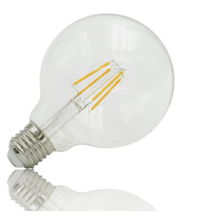 Lampadina led E27 globo G80 12 watt con filamento luce calda 2700k lampada in vetro trasparente decorativa - enzoled