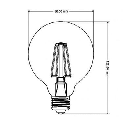 Lampadina led E27 globo G80 12 watt con filamento luce calda 2700k lampada in vetro trasparente decorativa - enzoled