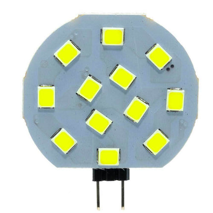 Set 4 Lampadina tonda a piastra 12 led g4 2 watt lampada slim tonda luce fredda 6500k calda 3000k naturale 4000k - enzoled