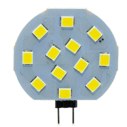 Set 4 Lampadina tonda a piastra 12 led g4 2 watt lampada slim tonda luce fredda 6500k calda 3000k naturale 4000k - enzoled