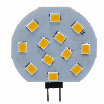 Set 4 Lampadina tonda a piastra 12 led g4 2 watt lampada slim tonda luce fredda 6500k calda 3000k naturale 4000k - enzoled