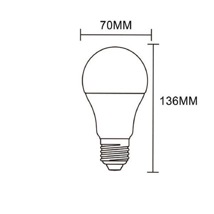 Lampadina a led 15 watt a70 attacco e27 a sfera luce fredda 6500k calda 3000k naturale 4000k - enzoled