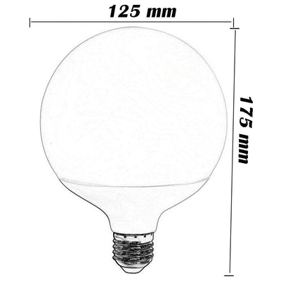 Lampadina a led 21 watt attacco e27 a globo G125 luce fredda 6500k calda 3000k naturale 4000k - enzoled