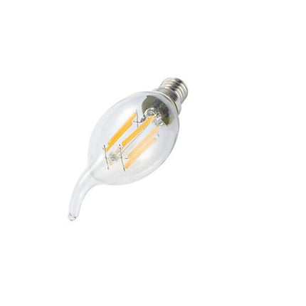 Lampadina in vetro a led a filamento 4 watt colpo di vento E14 luce fredda 6500k calda 3000l naturale 4000k - enzoled