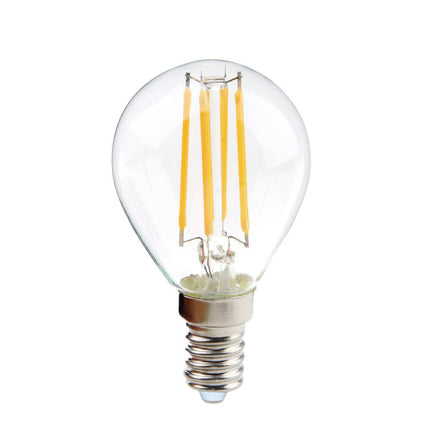 Lampadina led a filamento 4 watt g45 attacco E14 sfera in vetro luce fredda 6500k calda 3000k naturale 4000k - enzoled