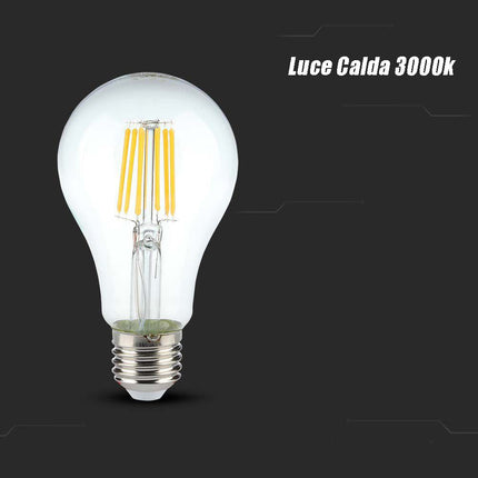 Lampadina led a filamento attacco E27 4 watt lampada in vetro luce fredda calda naturale - enzoled