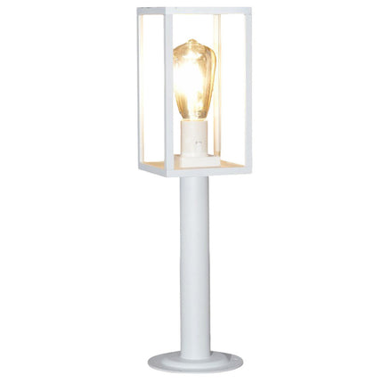 Lampione da giardino 48 cm lampioncino da terra per vialetti bianco o nero con attacco E27 IP44 - enzoled