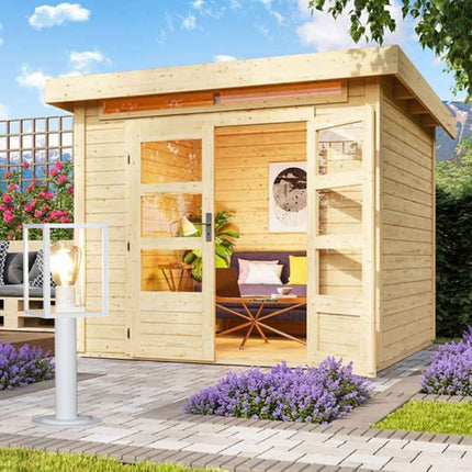 Lampione da giardino 48 cm lampioncino da terra per vialetti bianco o nero con attacco E27 IP44 - enzoled