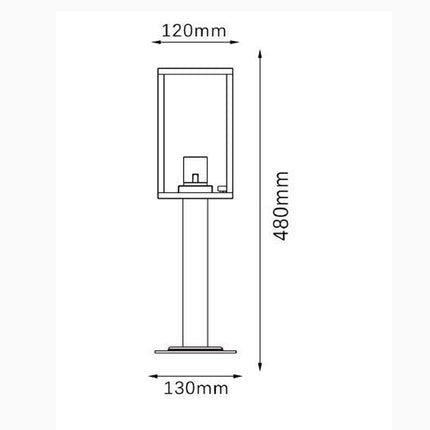 Lampione da giardino 48 cm lampioncino da terra per vialetti bianco o nero con attacco E27 IP44 - enzoled