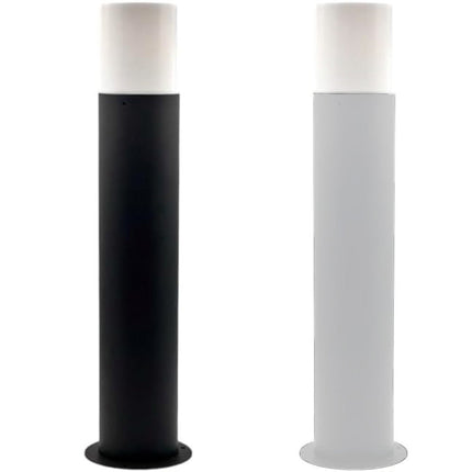 Lampione da giardino moderno 44 cm lampioncino da terra bianco o grigio per vialetti illuminazione per esterno con attacco E27 IP44 - enzoled