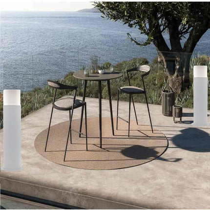 Lampione da giardino moderno 44 cm lampioncino da terra bianco o grigio per vialetti illuminazione per esterno con attacco E27 IP44 - enzoled