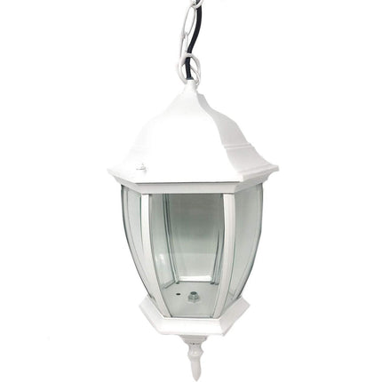 Lanterna sospesa a tenuta stagna da soffitto attacco e27 lampada da giardino retrò per esterno a sospensione con catena - enzoled