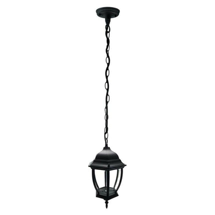 Lanterna sospesa a tenuta stagna da soffitto attacco e27 lampada da giardino retrò per esterno a sospensione con catena - enzoled