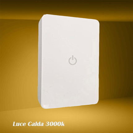 Luce notturna a 4 led con doppia emissione di luce con interruttore touch lampada da notte 0.6 watt luce fredda 6500k calda 3000k e naturale 4000k - enzoled