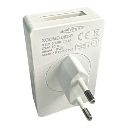 Luce notturna a 4 led con doppia emissione di luce con interruttore touch lampada da notte 0.6 watt luce fredda 6500k calda 3000k e naturale 4000k - enzoled