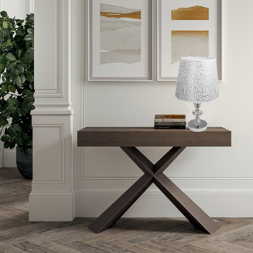 Lume moderno da comodino abat jour lampada da tavolo in acciaio cromato e paralume decorato glitter argento - enzoled