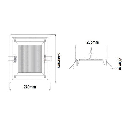 Pannello led slim incasso bordo in vetro 24 watt cct tre colorazione di luce calda fredda naturale - enzoled