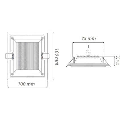Pannello led slim incasso bordo in vetro 6 watt cct tre colorazione di luce calda fredda naturale - enzoled