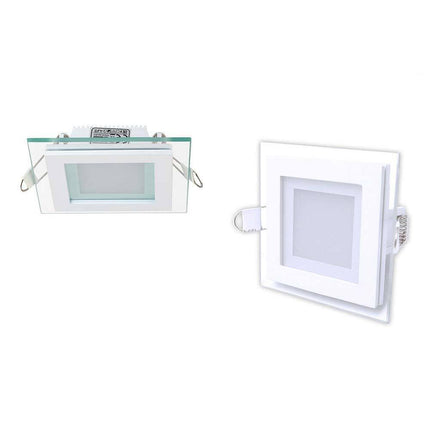 Pannello led slim incasso bordo in vetro 9 watt cct tre colorazione di luce calda fredda naturale - enzoled
