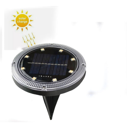 Kit 4 faretti solari 8 led con picchetto rgb+ww luci decorative da giardino 1,5 watt - enzoled