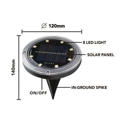 Kit 4 faretti solari 8 led con picchetto rgb+ww luci decorative da giardino 1,5 watt - enzoled