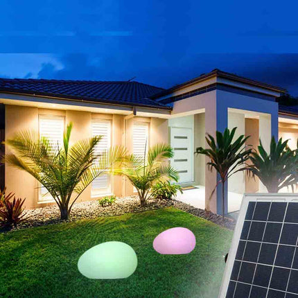 Lampada da giardino a led rgb+4000k per esterno con pannello solare luce decorativa multicolor - enzoled