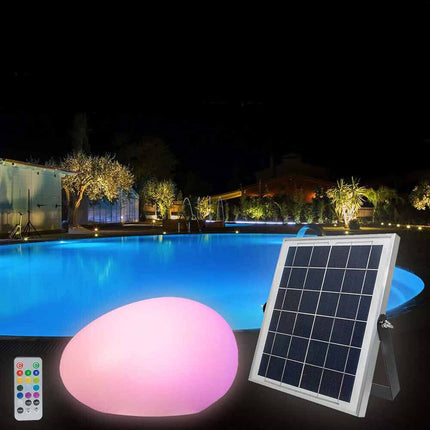 Lampada da giardino a led rgb+4000k per esterno con pannello solare luce decorativa multicolor - enzoled