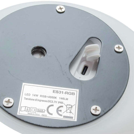 Lampada da giardino a led rgb+4000k per esterno con pannello solare luce decorativa multicolor - enzoled