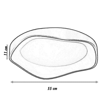 Plafoniera led a onda 38 watt ultra moderna tre colorazione di luce fredda 6500k calda 3000k naturale 4000k - enzoled