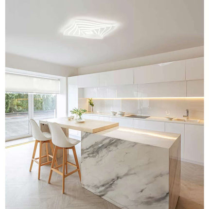 Lampadario da soffitto decorativo plafoniera led 75 watt cct tre tonalità di luce 6500k 3000k 4000k - enzoled