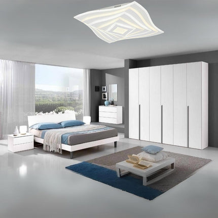 Lampadario da soffitto decorativo plafoniera led 75 watt cct tre tonalità di luce 6500k 3000k 4000k - enzoled